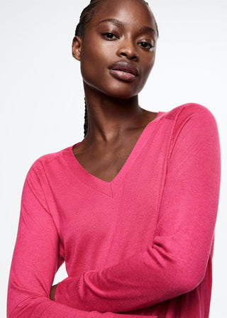 Sudadera Cuello Pico con Canalé