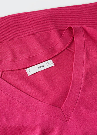 Sudadera Cuello Pico con Canalé