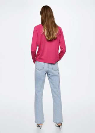 Sudadera Cuello Pico con Canalé