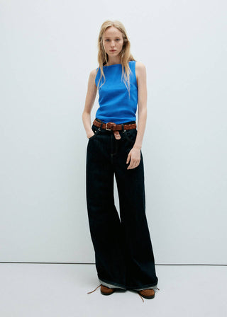 Blusa sin con Escote Barco