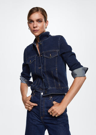Chaqueta Denim con Detalle de Botones