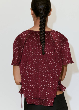 Blusa Manga Corta Estampado Lunares