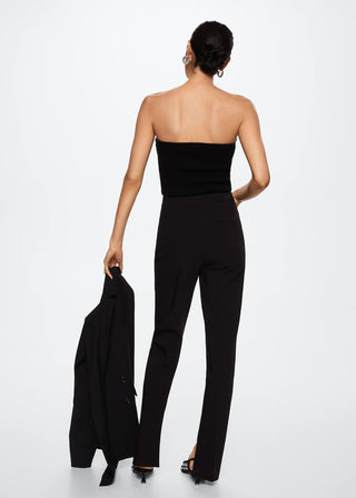Pantalón Recto con Detalle de Aberturas