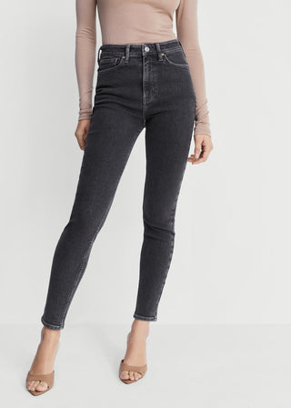 Jeans Skinny Talle Alto con Bolsillos