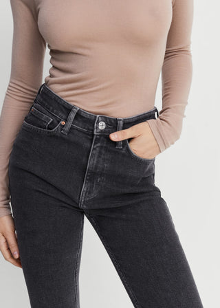Jeans Skinny Talle Alto con Bolsillos