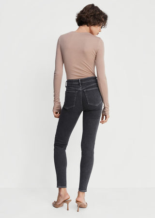 Jeans Skinny Talle Alto con Bolsillos