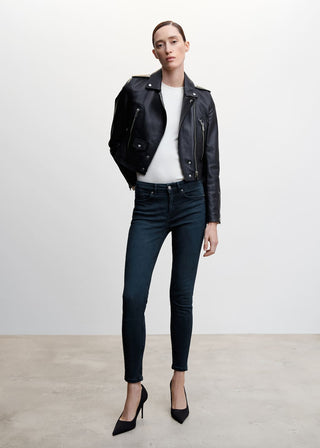 Jeans Skinny Talle Bajo con Bolsillos