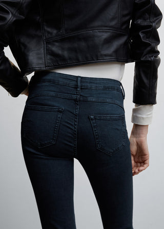 Jeans Skinny Talle Bajo con Bolsillos