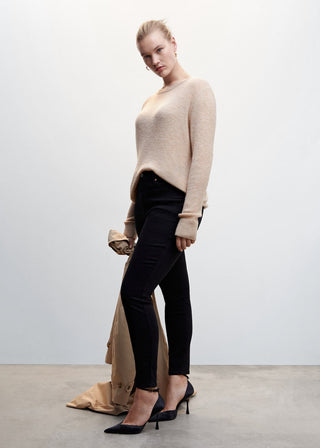 Jeans Skinny Talle Alto con Bolsillos