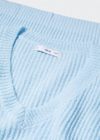 Sudadera Cuello V con Canalé