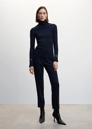 Pantalón Recto con Cintura Elástica