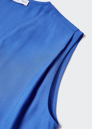 Blusa sin Mangas con Cuello Cruzado