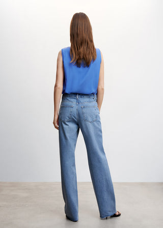 Blusa sin Mangas con Cuello Cruzado