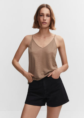 Blusa de Tirantes Finos de Lino