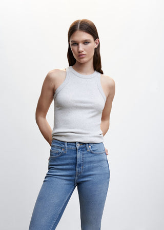 Jeans Skinny Talle Alto con Bolsillos
