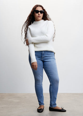 Jeans Skinny Talle Alto con Bolsillos