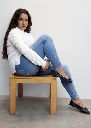 Jeans Skinny Talle Alto con Bolsillos