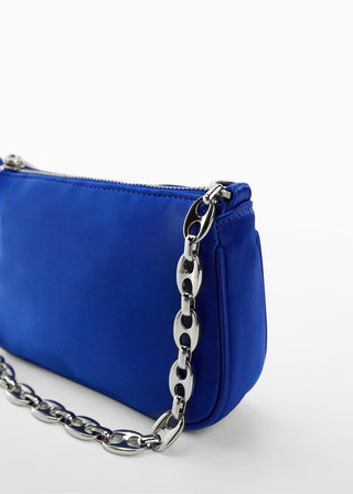 Bolso Satinado con Asa de Cadena