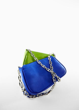 Bolso Satinado con Asa de Cadena