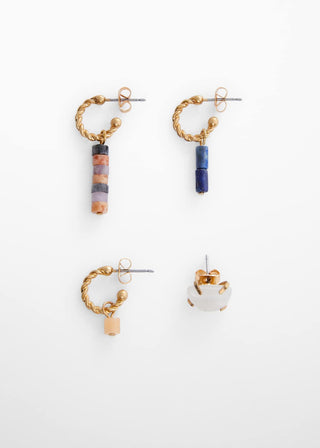 Paquete de 4 Aretes con Abalorios