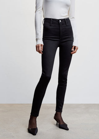 Jeans Skinny Talle Alto con Bolsillos