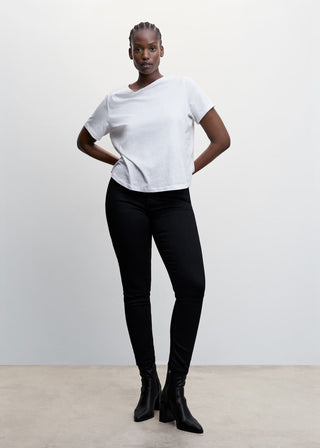Jeans Skinny Talle Alto con Bolsillos