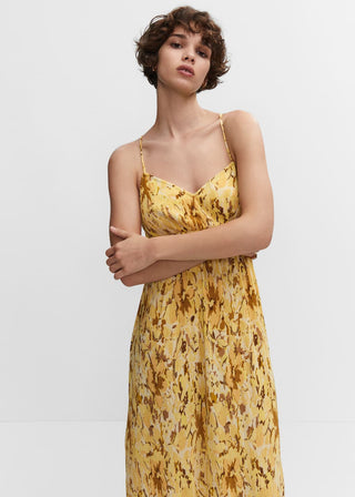 Vestido con Espalda Cruzada Estampado