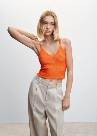 Blusa de Tirantes con Espalda Cruzada