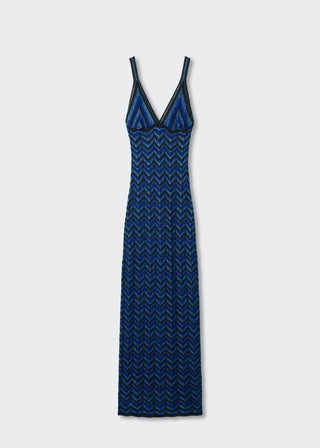 Openwork Knit Midi Dress