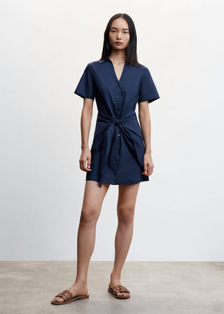 Shirt Dress with Tie Detail
