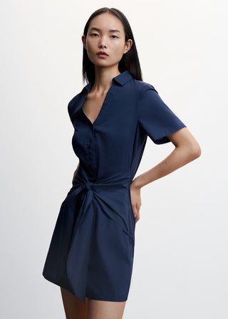 Shirt Dress with Tie Detail
