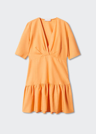 Ruffled Short Sleeve Dress