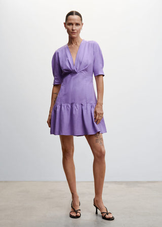 Ruffled Short Sleeve Dress