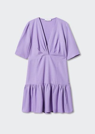 Ruffled Short Sleeve Dress
