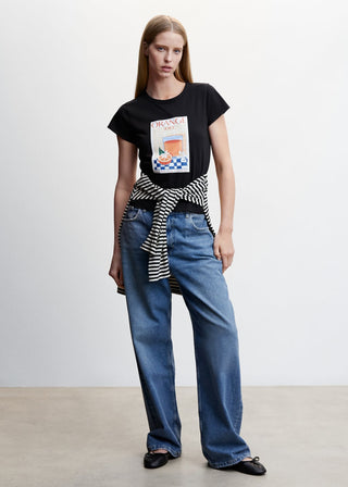 Camiseta Manga Corta con Gráfico