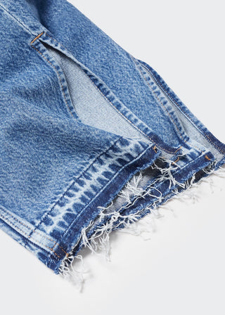 Jeans Rectos Talle Alto con Bolsillos