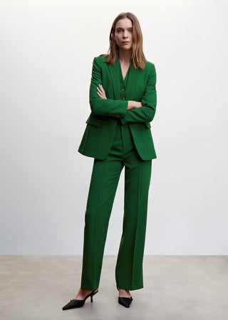 Pantalón Recto con Detalle de Pinzas