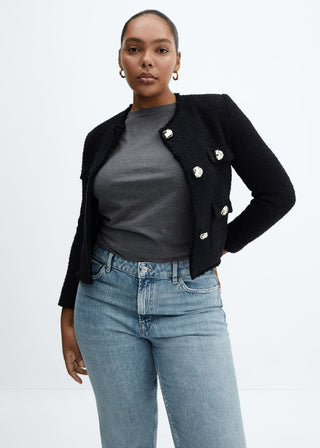 Jeans Rectos Talle Medio con Bolsillos