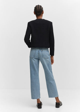 Jeans Rectos Talle Medio con Bolsillos
