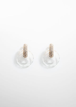 Aretes Entrelazados Cristal Dorado