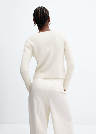 Sudadera Crop Cuello Barco