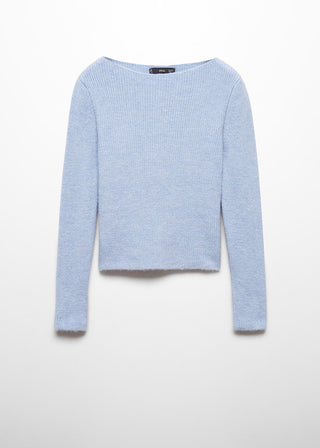 Sudadera Crop Cuello Barco