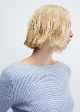 Sudadera Crop Cuello Barco