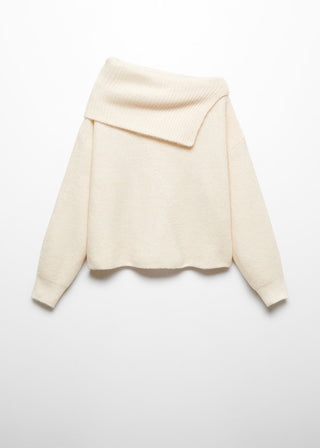 Sudadera Cuello Asimétrico de Canalé