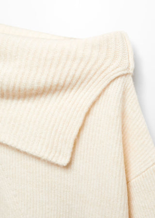 Sudadera Cuello Asimétrico de Canalé