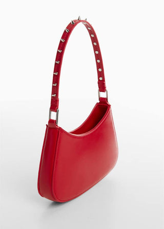 Bolso Pequeño Asa con Tachuelas, Rojo