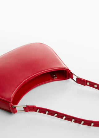 Bolso Pequeño Asa con Tachuelas, Rojo