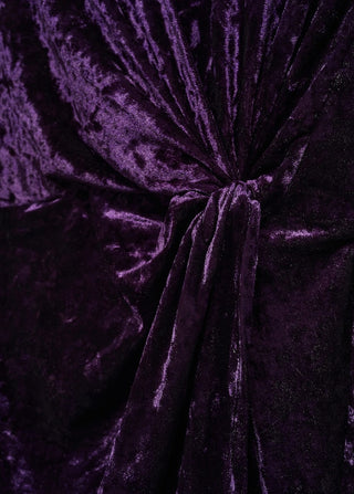 Vestido Cruzado de Terciopelo, Morado