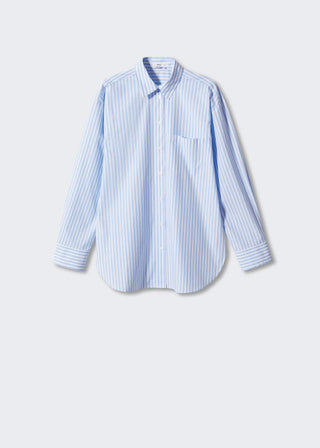 Camisa Manga Larga con Estampado de Rayas