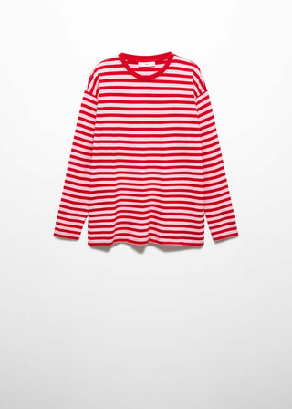 Camiseta Manga Larga Estampado de Rayas